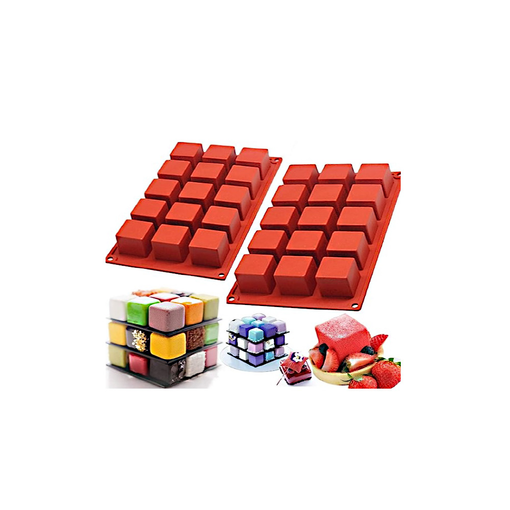 MOLDE CUBOS SILICON  15 CAV 26X15X3CM