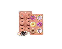 MOLDE SIL.DONAS DECO. 6CAV.27X16X3CMS. 7 DIAM.