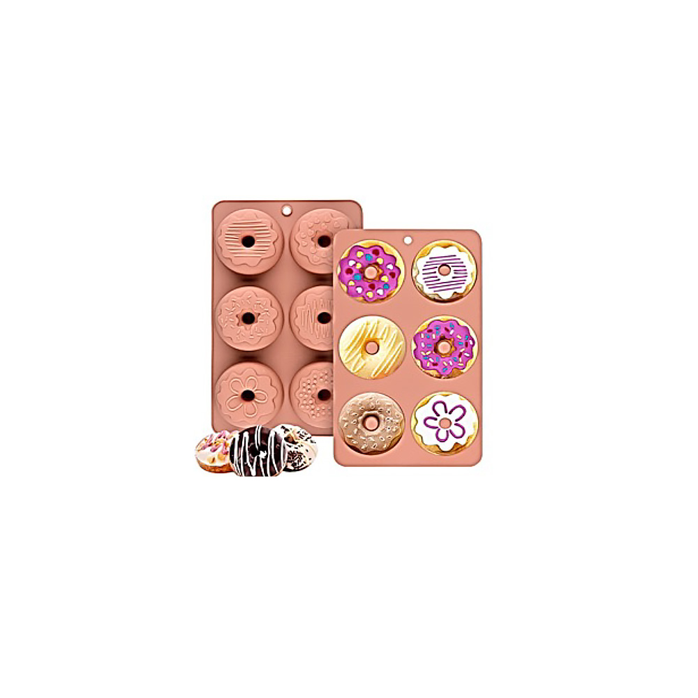 MOLDE SIL.DONAS DECO. 6CAV.27X16X3CMS. 7 DIAM.
