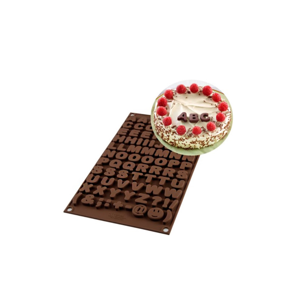 MOLDE SIL. ABECEDARIO 30X17.5X0.8 CMS. DE 2 CMS.