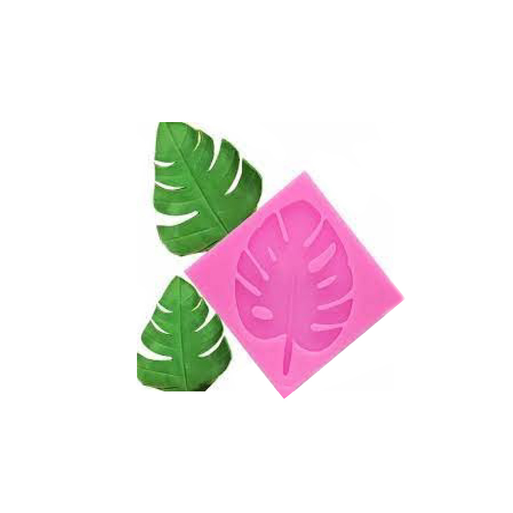 MOLDE SILICON HOJA GRABADA 7X7X1CM