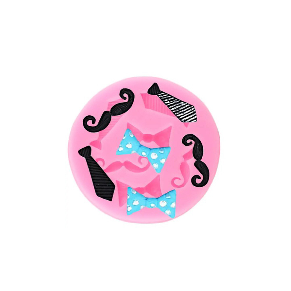 MOLDE SILICON MOÑOS BIGOTES 5.5X0.7 CM