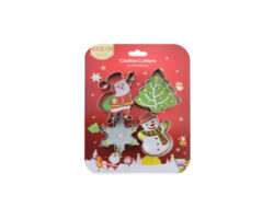 CORTADORES NAVIDAD AINOX 6PZ DIF FIG 7CM