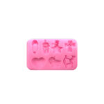 MOLDE SILICON CUADRADO BABY Y CRUZ 11X8.5X1.6 CM