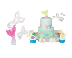 CORTADORES PLAS. COLA DE SIRENA 11X7 Y 6X3.5 CM 2 PZ