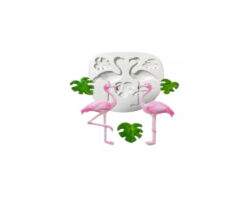 MOLDE SILICON FLAMINGOS 10 CM