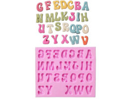 MOLDE DE SILICON LETRAS MAYUSCULAS 11X9X0.8CM