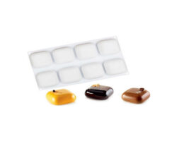 MOLDE SILI PASTELITO CUADRADO 8CAV. 5X2CM CAP.75ML/75GR