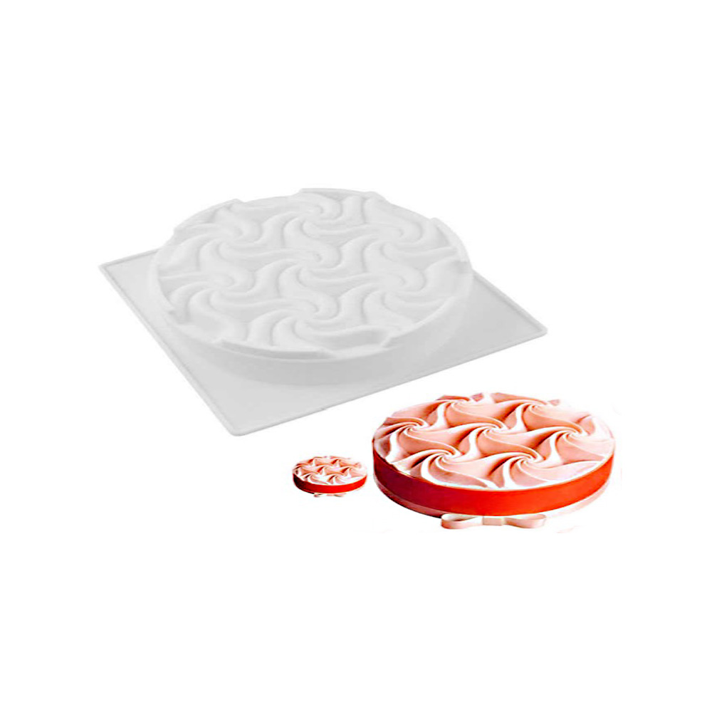 MOLDE SILICON MOUSSE FRANCES 15CM.DIAM.X 5 ALT.BASE 17CM