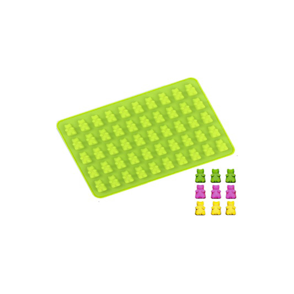 MOLDE SILICON OSITOS GOMITAS 50 CAV.18X23CM