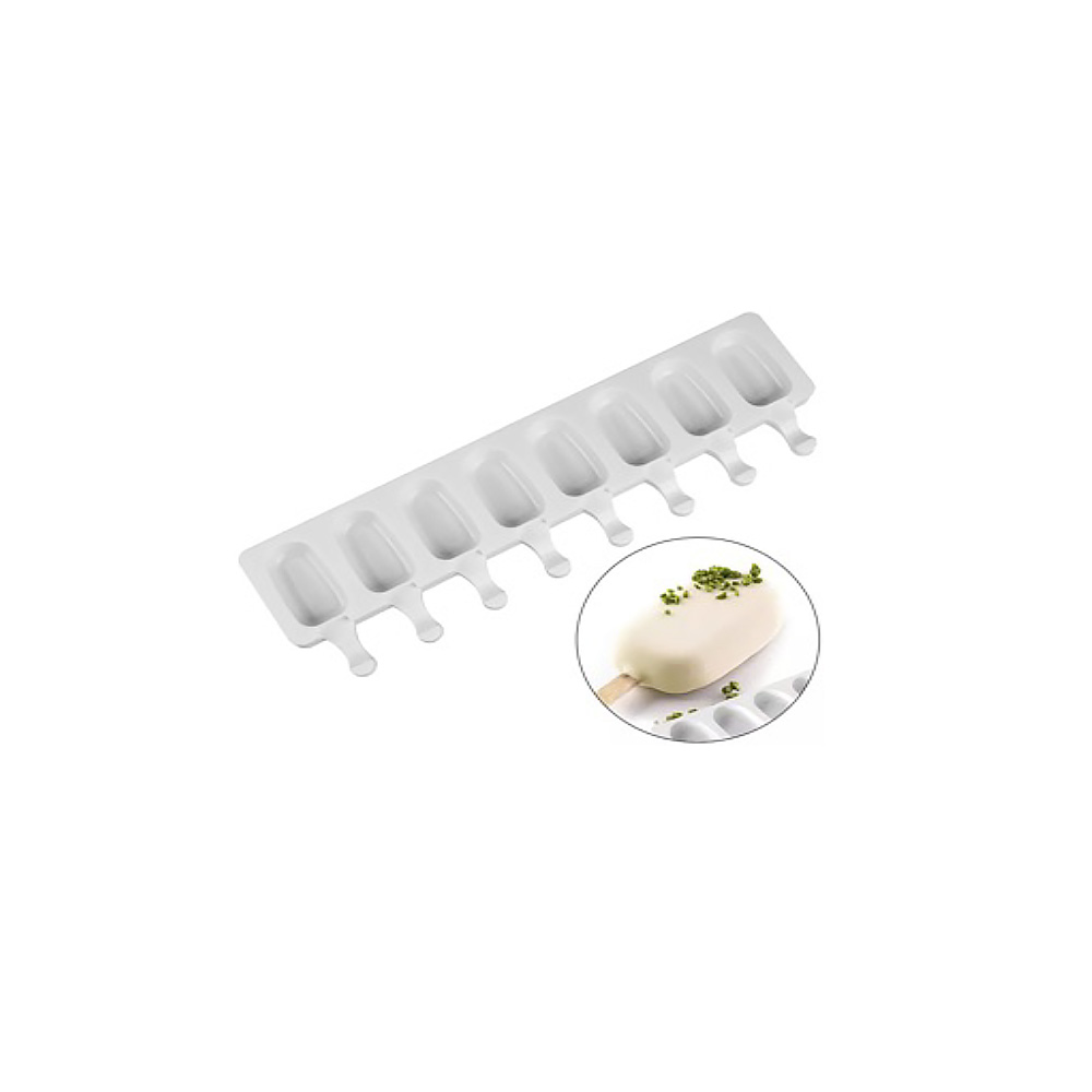 MOLDE SILICON PALETA MAGNU 8CAV. 6.5X3.5X2CM C/U