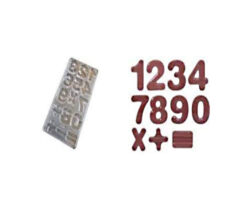MOLDE POLICARBONATO 30 CAV CHOCO. NUMEROS 17X13 CM