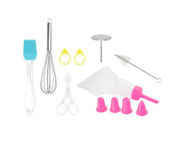 DUYAS PLASTICO 4 PZ CEPILLO, BATIDOR, CLAVO ETC 13PZ