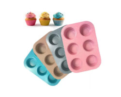 MOLDE CUPCAKES ANTIAD.6CAV.COL.27X19X2.5X6