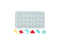 MOLDE DE SIL. ANIMALES DE MAR 32CAV.20X15X1CM