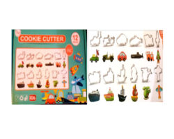 CAJA CORTADORES ACERO TRANSP 12 PZAS APROX. 7 CMS.