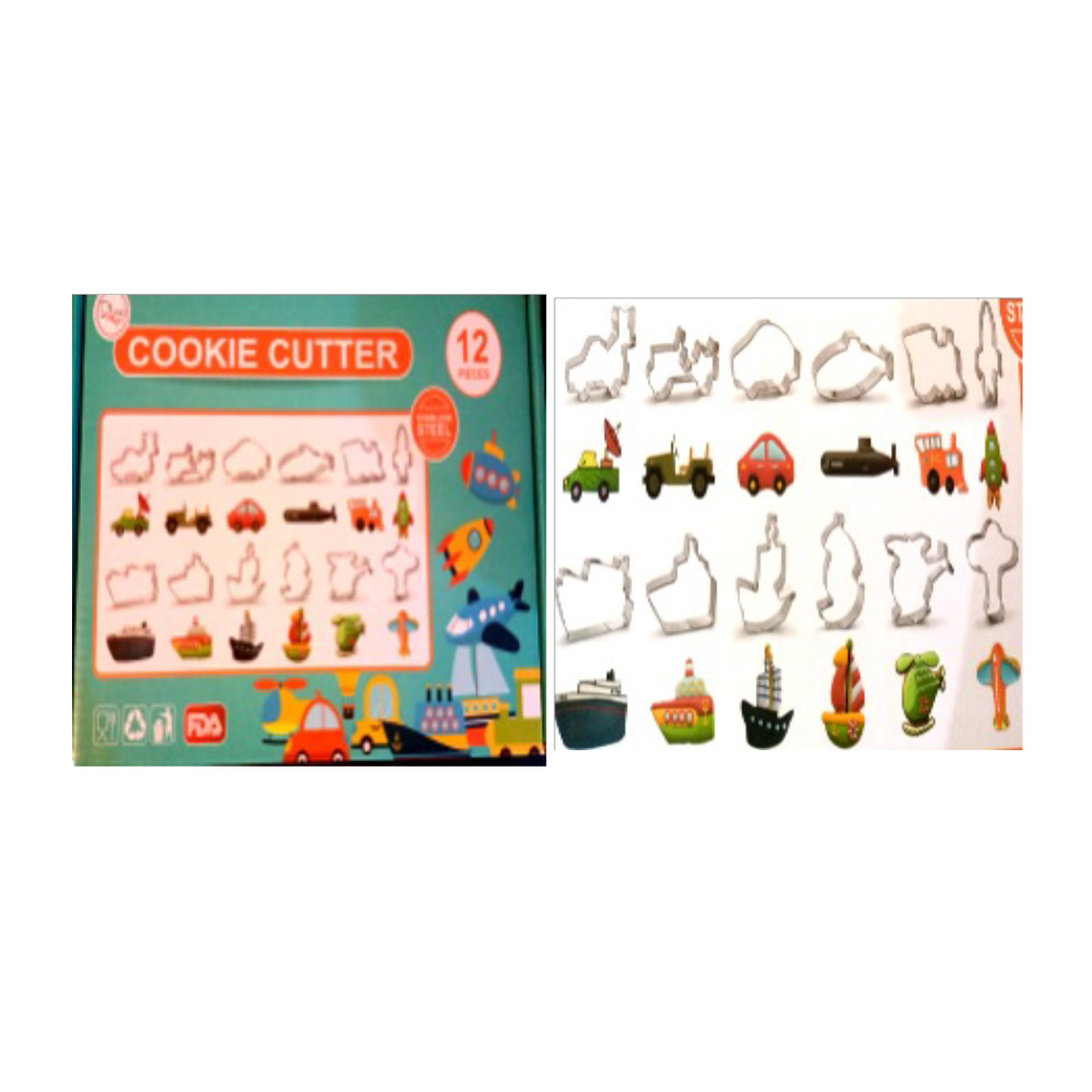 CAJA CORTADORES ACERO TRANSP 12 PZAS APROX. 7 CMS.