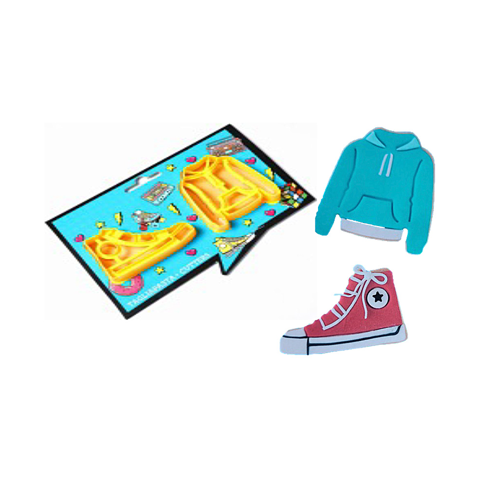 CORTADOR MARCADOR TENIS CHAMARRA 2 PZ 9 Y 8 CM