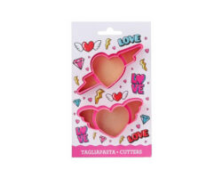 CORTADOR MARCADOR CORAZON RAYO Y ALAS 2 PZ 12 Y 10 CM