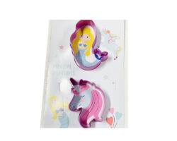 CORTADOR SIRENA UNICORNIO 2 PZ 8 CM