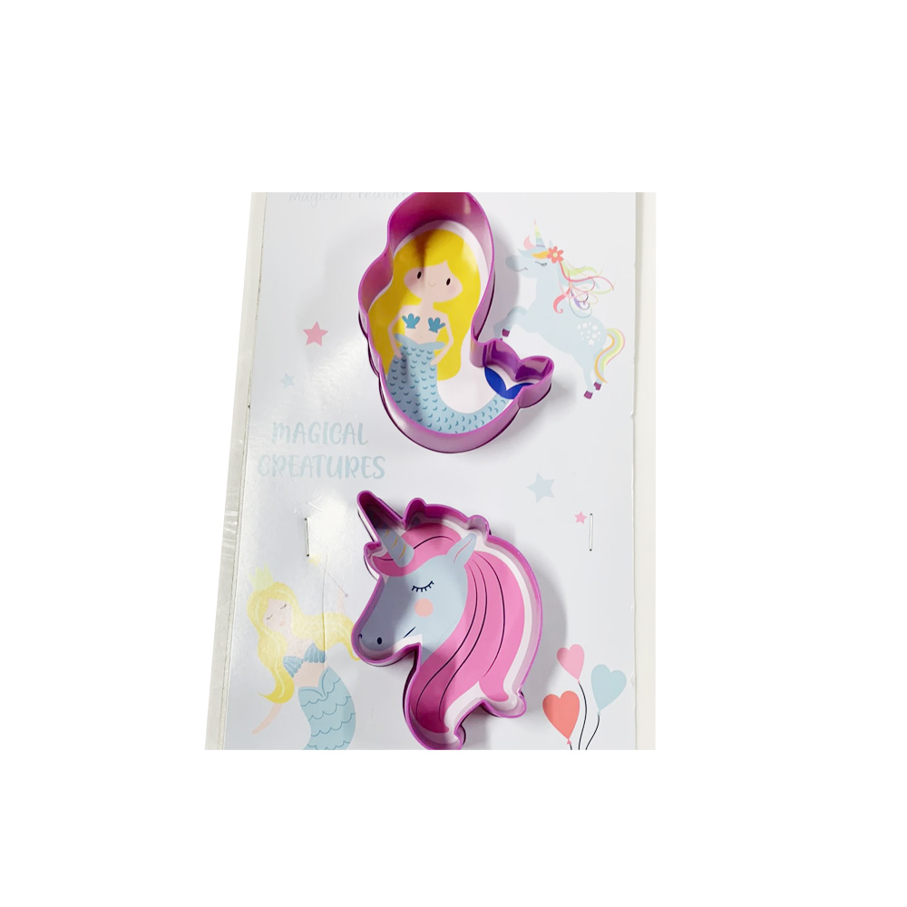 CORTADOR SIRENA UNICORNIO 2 PZ 8 CM