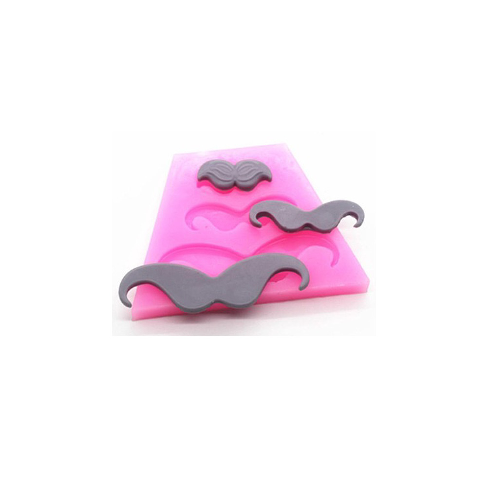 MOLDE SILICON BIGOTES 3 CAV 9X6.5X1CM