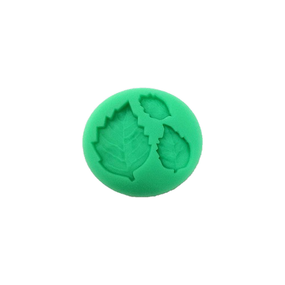 MOLDE SILICON 3 HOJAS REDONDO 6CM