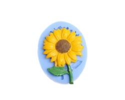 MOLDE SILICON OVALADO GIRASOL 8X5.5X1.5CM
