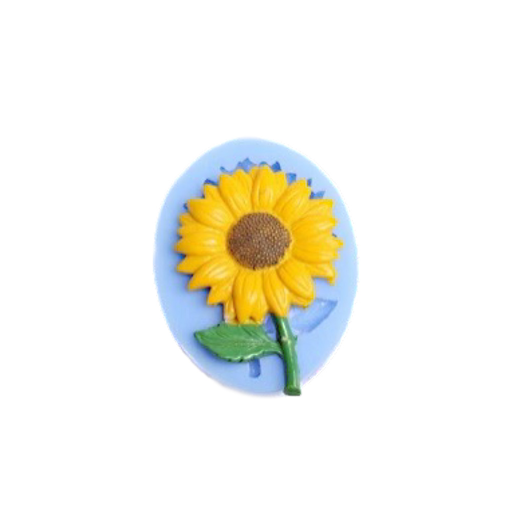 MOLDE SILICON OVALADO GIRASOL 8X5.5X1.5CM