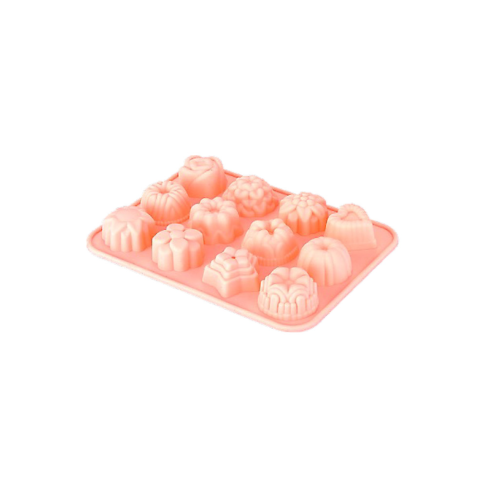 MOLDE SILICON 12 CAVIDADE MINIFLORES 21X16X3CM