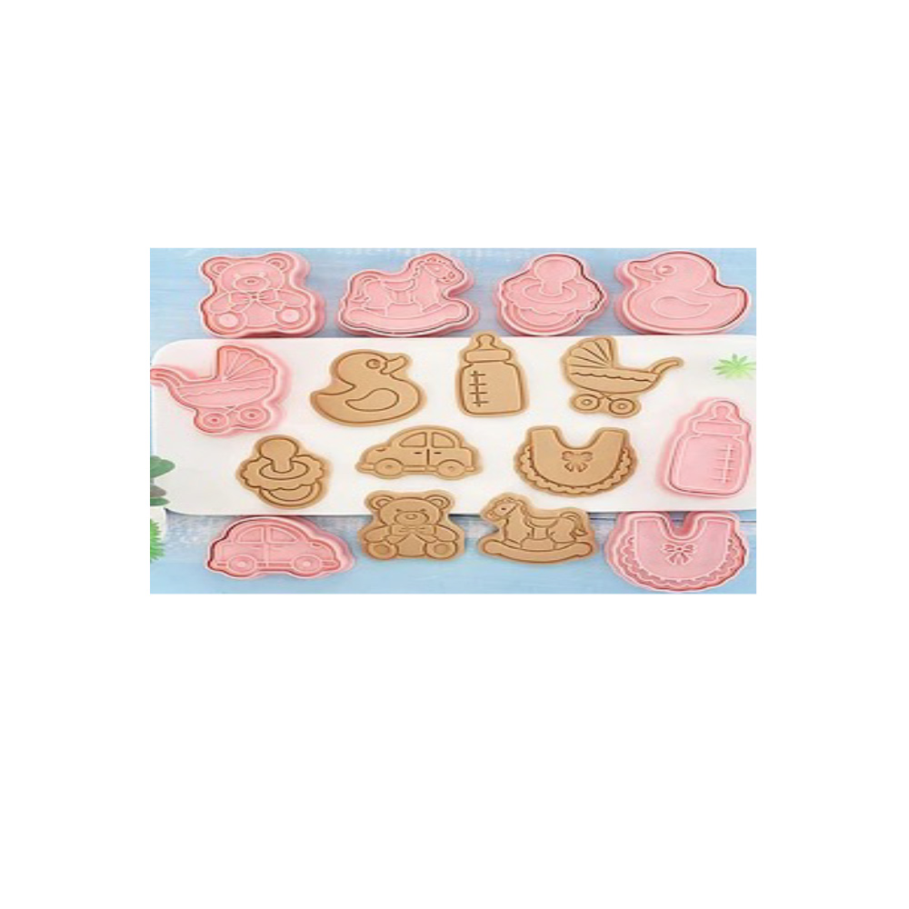 CORTADOR MARCADOR PLASTICO BABY OSO CHUPON 8PZ 6CM