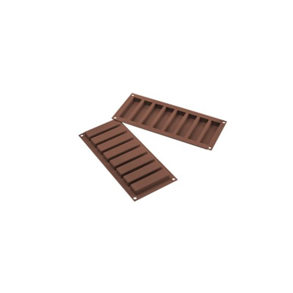 MOLDE SILICON 7CAV BARRAS CHOCOLATE 2X1.5X7.8CM