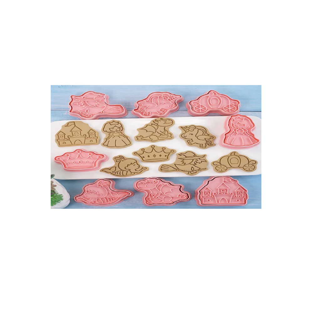 CORTADOR MARCADOR PLASTICO DRAGON PRINCESA 8PZ 6CM