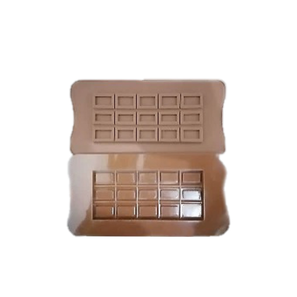 MOLDE SILICON CHOCOLATE 15 RECTANGULOS 14X6X.5CM