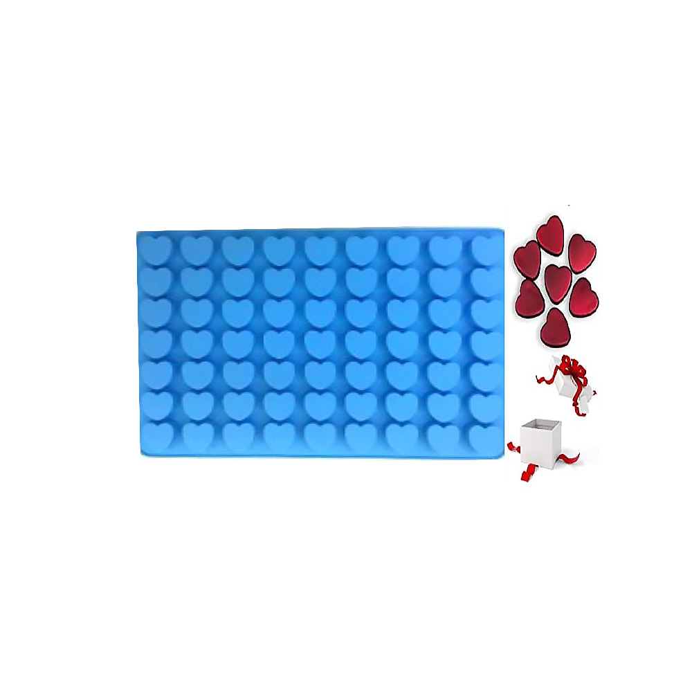 MOLDE SILICON CORAZONES 63 CAV 3 CM