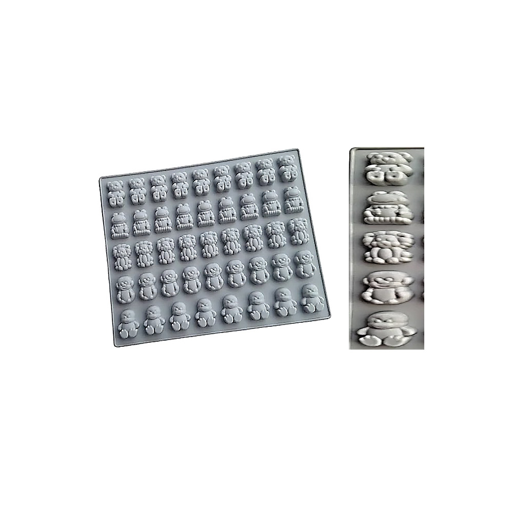 MOLDE SILICON OSO LEON CHANGO PINGÜINO RANA 45 CAV 2.2CM