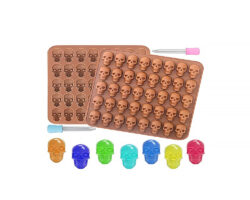 MOLDE SILICON  MINI CALAVERA 40 CAV 2X3 CM