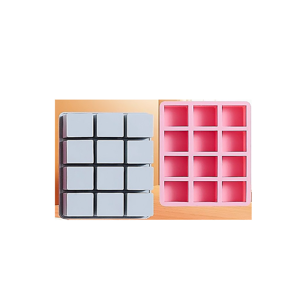 MOLDE SILICON RECTANGULOS 12 CAV 5X4X3.5 CM