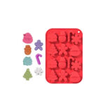 MOLDE SILICON SANTA,MONO N. REGALO, PINO, JENGIBRE, BASTON 4