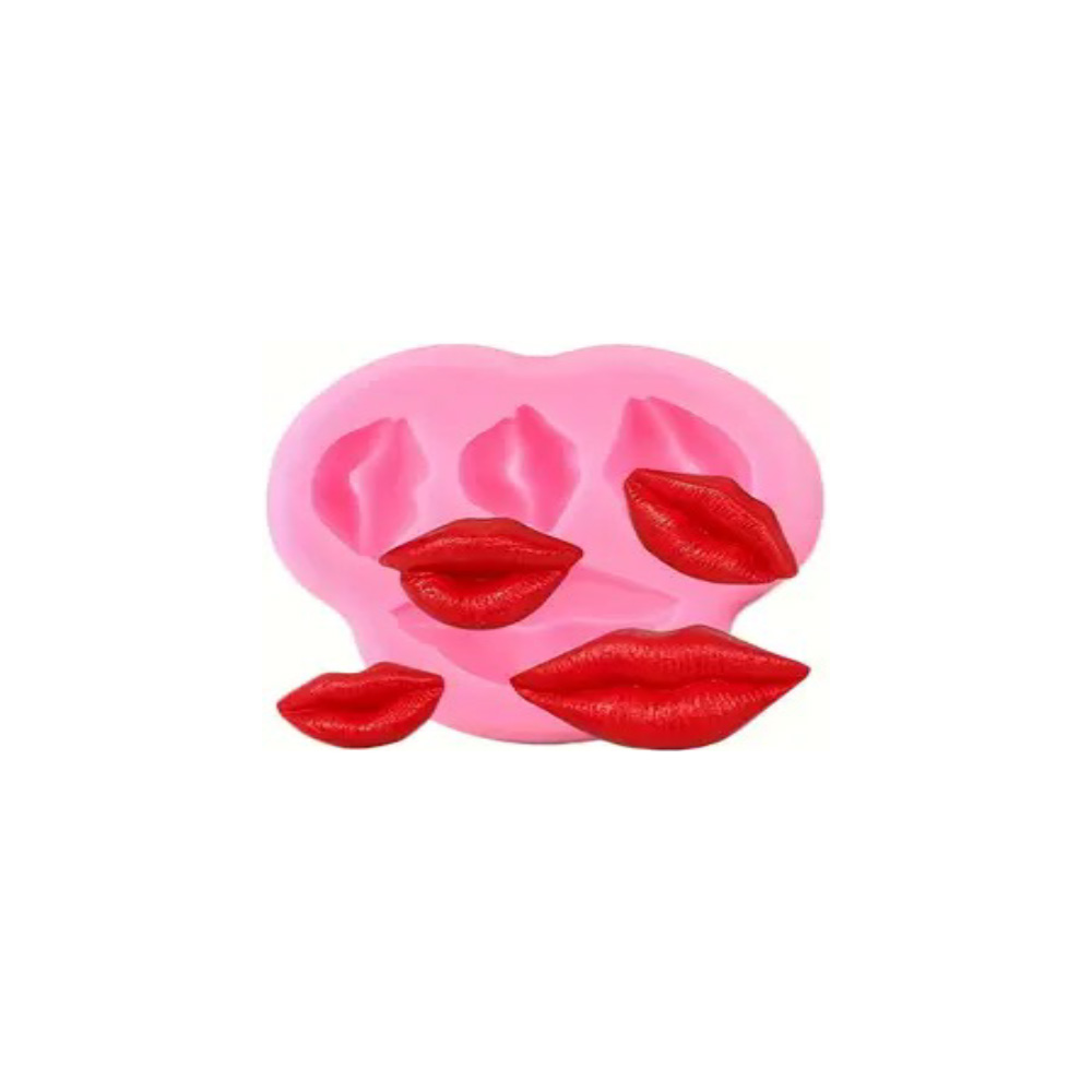MOLDE SILICON BOCAS BESOS4 CAV 4.5X3 CM