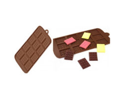MOLDE SILICON TABLETA DE CHOCOLATE 12 CAV 4X3 CM