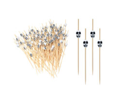 PALILLO CALAVERA 100 PZAS BAMBU 12 CM