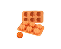 MOLDE SILICON CALABAZA 3D DE 7 X3 ALT. 6 CAV.