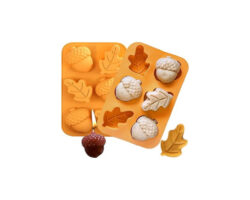 MOLDE SILICON AVELLANA Y BELLOTA 3D DE 27 CMS X 17 CMS.