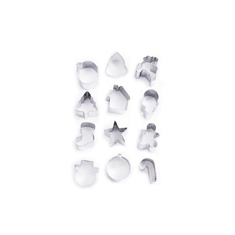 CORTADORES NAVIDEÑOS AINOX. 12 PZAS.