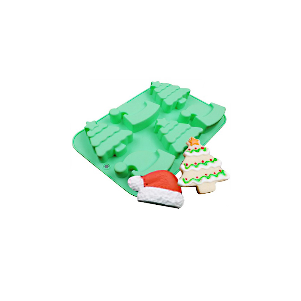 MOLDE SIL. ARBOL Y GORRO 6 CAV.25.X17.X3 CMS.