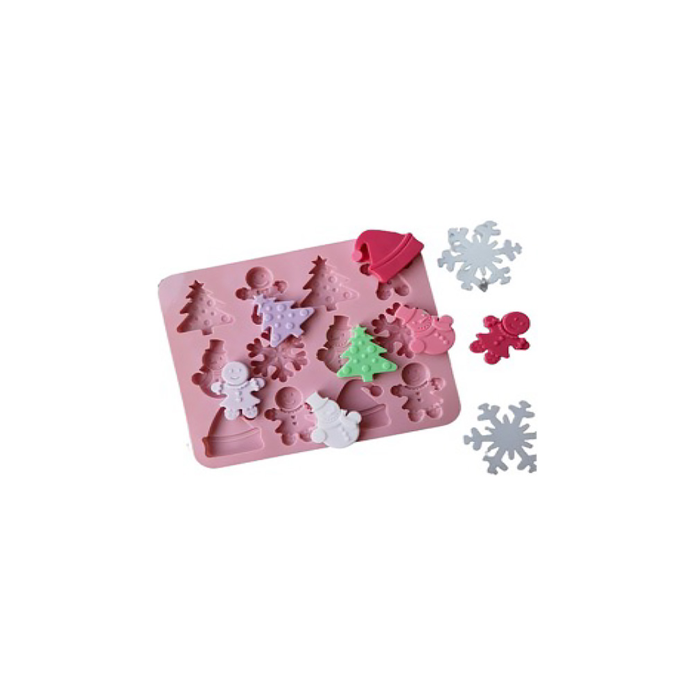 MOLDE SIL. 12 CAV. JENG,ARBOL,COPO,MNIEVE,GORRO.