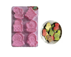 CORTADOR PINO,SANTA,BOTA,BOLA Y M. NIEVE 6PZAS.