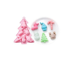 MOLDE SILICON ARBOL BASTON,BOTA,RENO,DUENDE,MONO DE N. 6 CAV