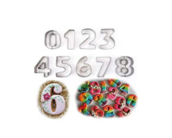 JUEGO DE CORTADORES NUMEROS 10 PZ ACERO 5 CM